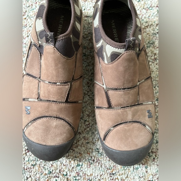 Merrell Size 8 US Women Mosaic Chocolate / Camo Brown Slip on Shoes - Picture 3 of 9